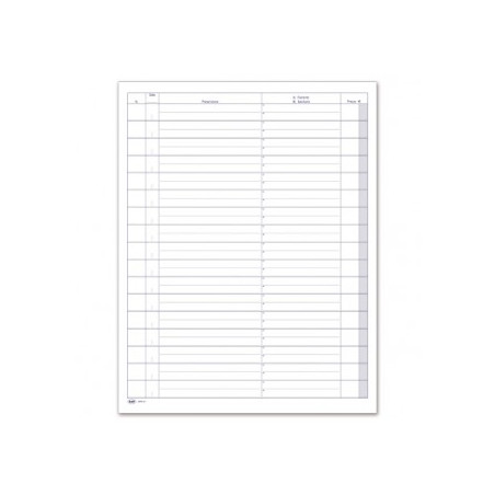 Registro Copia Ricette 100pg 31x24,5 Cm